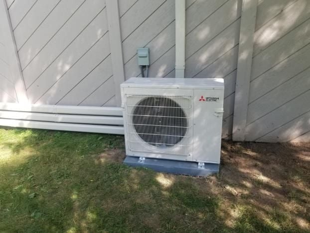 A recent heat pump installation company job in the Stroudsburg, PA area